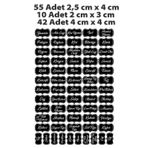 Smartad Siyah 107 Adet Baharat-Bakliyat-Kuruyemiş Kavanoz Etiketi-Sticker