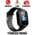 Smartbaby Q12 Lbs Konumlu Akıllı Çocuk Takip Saati Sim Kartlı Arama, Kameralı, Gizli Dinleme Özellikli - Açık Siyah