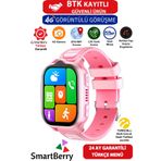 Smartberry Z32 Görüntülü Görüşme Gps Wıfı Net Konum Gizli Dinleme Akıllı Çocuk Takip Saati Sim Kartlı - Pembe