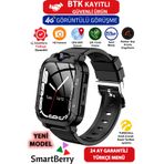 Smartberry Z34 Görüntülü Görüşme Gps Wıfı Net Konum Gizli Dinleme Akıllı Çocuk Takip Saati Sim Kartlı - Siyah