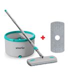 SMARTER Aqua Flat + Yedek Temiz Ve Kirli Suyu Ayırma Özelliği Otomatik Temizlik Seti Tablet Mop Paspas