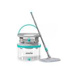 SMARTER Aqua Max ÖZEL SERİ ŞEFFAF Temiz & Kirli Suyu Ayırma Çift Kova Temizlik seti Mop Paspas