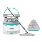 SMARTER Aqua Max ÖZEL SERİ Temiz & Kirli Suyu Ayırma Çift Kova Üçgen Aparat Temizlik Seti Mop Paspas