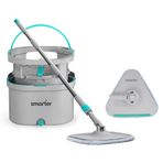 SMARTER Aqua Max Ve Üçgen Aparat Temiz & Kirli Suyu Ayırma Temizlik Seti Mop Paspas Cam Sileceği