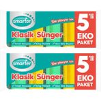 Smarter Klasik Bulaşık Süngeri 10’lu - Yeşil