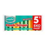 Smarter Klasik Oluklu 5'li Bulaşık Süngeri