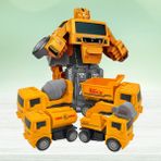SmartFox Robota Dönüşebilen Çek Bırak Oyuncak Iş Makineleri / Inşaat Araçları 4 Adet