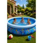 SmartFox Şişme Çocuk Havuzu 855 Litre Mavi Desenli Bahçe Havuzu 205x47 cm