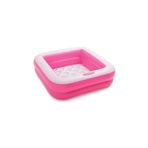 SmartFox Şişme Tabanlı Mini Kare Havuz - Pembe + Pompa