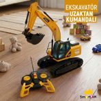 SmartFox Uzaktan Kumandalı Ekskavatör Kepçe Iş Makinesi Işıklı Şarjlı Oyuncak - Sarı