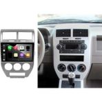 SmartGO Jeep Compass Android Gps Carplay 8+256 GB Kamera + Çerçeve (2007-2009) (Yazılımsal) - RENK - Siyah