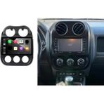 SmartGO Jeep Compass Android Gps Carplay 8+256 GB Kamera + Çerçeve (2009-2016) (Yazılımsal) - RENK - Siyah