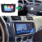 SmartGO Mazda 3 Android Gps Carplay 8+256 GB Kamera + Çerçeve (2010-2013) (Yazılımsal) - RENK - Siyah