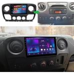 SmartGO Opel Movano Android Gps Carplay 8+256 GB Kamera + Çerçeve (2010-2019) (Yazılımsal) - RENK - Siyah