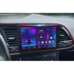 SmartGO Seat Leon Android Gps Carplay 8+256 GB Kamera + Çerçeve (2013-2020) (Yazılımsal) - RENK - Siyah