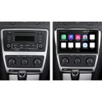 SmartGO Skoda Octavia Android Gps Carplay 8+256 GB Kamera + Çerçeve (2004-2013) (Yazılımsal) - RENK - Siyah