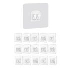 Smartizi 15'li Çiftli Banyo Köşe Rafı Yedek Sticker (60x60mm) - 15 Parça Dev Avantaj Paketi Güçlü Kanca Seti