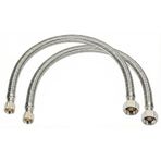 Smartizi 2 Adet 3/8" - 3/8" Dişi Çelik Örgülü Flex Hortum (50 cm) - Klozet ve Rezervuar Su Bağlantı Spirali - Paslanmaz Esnek Tesisat Borusu ve Ara Musluk Bağlantısı (2'li Eko Paket)