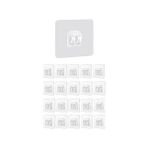 Smartizi 20'li Çiftli Banyo Köşe Rafı Yedek Sticker (60X60MM) - 20 Parça Mega Ekonomik Paket Güçlü Raf Tutucu Seti - Option-1 - Acı Kahverengi
