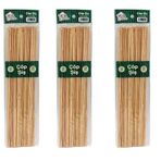 Smartizi 3 Paket Bambu Çöp Şiş Seti (40'lı x 3) - 25 cm Doğal Izgara ve Sunum Çubuğu