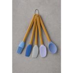 Smartizi 5'li Mini Silikon Uçlu Bambu Saplı Mutfak Spatula Seti - Yanmaz Yapışmaz Karıştırıcı, Fırça ve Hamur Kaşığı