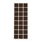 Smartizi Kare Yapışkanlı Mobilya Altlığı (Tek Plaka x 24 Adet) - 2.5x2.5 cm Standart Boy Çizilmez ve Ses Kesici Ped