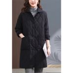 Smartjest Kadın Vintage Uzun Ceket - Siyah - XL