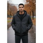 Smartjest Kapitone Erkek Mont - 3XL - Siyah