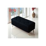 Smarto relax Appenzell Kapitone Sandıklı Puf – Babyface, 100x40x45 cm, Ahşap Ayaklı Şık. (Siyah)