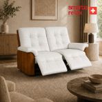 Smarto Relax Berlin Ikili Tv Koltuğu Deri Yatan Ayak Uzatmalı Ergonomik Baba Koltuğu - Beyaz