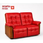 Smarto Relax Berlin Ikili Tv Koltuğu Deri Yatan Ayak Uzatmalı Ergonomik Baba Koltuğu - Kırmızı