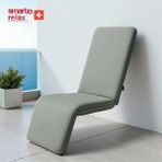 Smarto Relax Katlanabilir Şezlong Yer Minderi — Ayarlanabilir Sırt Destekli Zemin Koltuğu, Taşınabilir, Dış Mekân, - Gri