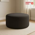 Smarto Relax Puf Babyface Kumaş Yuvarlak Puf 60×45 cm - Siyah