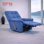 Smarto Relax Ticino Manuel Mekanizmali Ergonomik Tv Koltuğu Berjer – Dekoratif Baba Koltuğu - Mavi