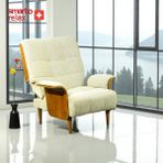 Smarto Relax TV Koltuğu Berjer (ekru_kahverengi)– Genova Oro Serisi, Sabit Mekanizmasız, Ergonomik Tasarım, Dekoratif Tekli Koltuk (Salon/Oturma Odası) - Beyaz