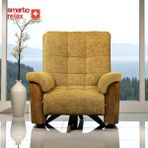 Smarto Relax TV Koltuğu Berjer – Sicilya Serisi, Döner Mekanizmalı, Ergonomik Tasarım, B Doğal Ahşap Panel, Dekoratif Tekli Koltuk (Salon/Oturma Odası)(Kahverengi)