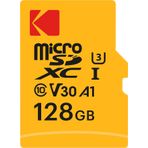 Smartree Kodak Mikro SD kart, 128 GB, UHS-I U3 V30 A1 microSDHC/XC – Mikro SD hafıza kartı – 95 MB/s'ye kadar okuma hızı – yazma hızı maks. 85 MB/s – ek bellek multimedya cihazları