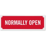 SmartSign 'Normalde Açık' Vana İşareti, 2" x 6", 40 mil Alüminyum, Lamine Mühendis Sınıfı Yansıtıcı Malzeme, Solmaya Dayanıklı Yangından Korunma Sistemi İşareti, Kırmızı Üzerine Beyaz