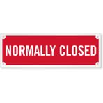 SmartSign 'Normalde Kapalı' Vana İşareti, 2" x 6", 40 mil Alüminyum, Lamine Mühendis Sınıfı Yansıtıcı Malzeme, Solmaya Dayanıklı Yangından Korunma Sistemi İşareti, Kırmızı Üzerine Beyaz