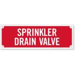SmartSign Yağmurlama Tahliye Vanası İşareti, 2" x 6", 40 mil Alüminyum, Lamine Mühendis Sınıfı Yansıtıcı Malzeme, Solmaya Dayanıklı Yangından Korunma Sistemi İşareti, Kırmızı Üzerine Beyaz