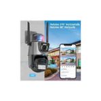 SmartVision Wi-fi Ptz Kamera 6 Megapixel Ultra Hd Çift Kameralı Dış Cephe Alarmlı Kablosuz Güvenlik Kamera Sistem