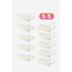 Smartware 10'Lu Set 5 Kadın & 5 Erkek Latte Ayakkabı Kutusu