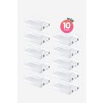 Smartware 10'Lu Set Kadın Beyaz Ayakkabı Kutusu