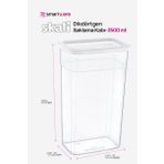 Smartware 12'Li Set Skali Dikdörtgen Saklama Kabı Beyaz 3500 Ml