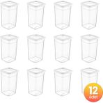 Smartware 12'Li Set Skali Kare Saklama Kabı Beyaz 1440 ML