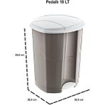 Smartware 18 Lt Pedallı Çöp Kovası (10191) - Bej