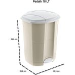 Smartware 18 Lt Pedallı Çöp Kovası (10191) - Latte