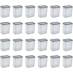 Smartware 24'Lü Set Skali Dikdörtgen Saklama Kabı Antrasit 2350 ML