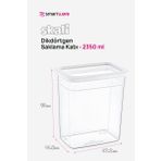 Smartware 24'Lü Set Skali Dikdörtgen Saklama Kabı Beyaz 2350 Ml