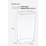 Smartware 24'Lü Set Skali Dikdörtgen Saklama Kabı Beyaz 3500 Ml